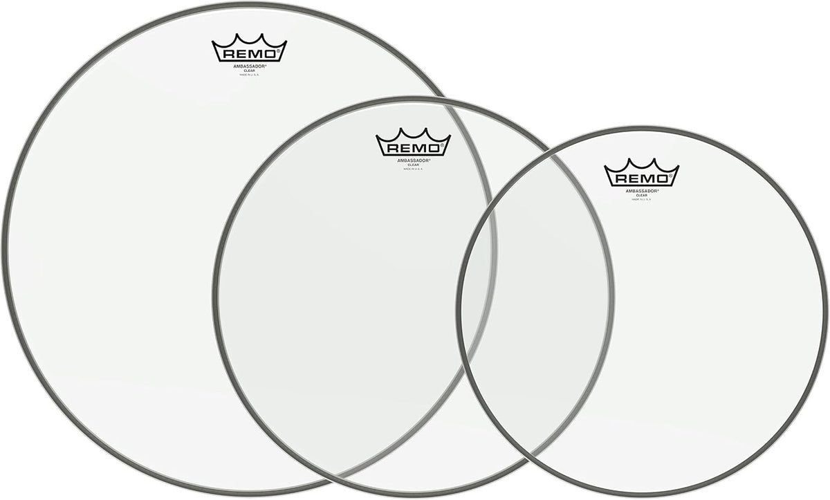 Remo PP-1380-BA Ambassador Clear Tom Drumhead Pack - 10", 12" & 16" - Image 11