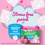 Whisper sanitary pads individual disposable wrapper view