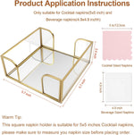 Shonmogar gold napkin dispenser side cut-out view