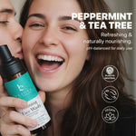 Tea tree and peppermint face wash back label details