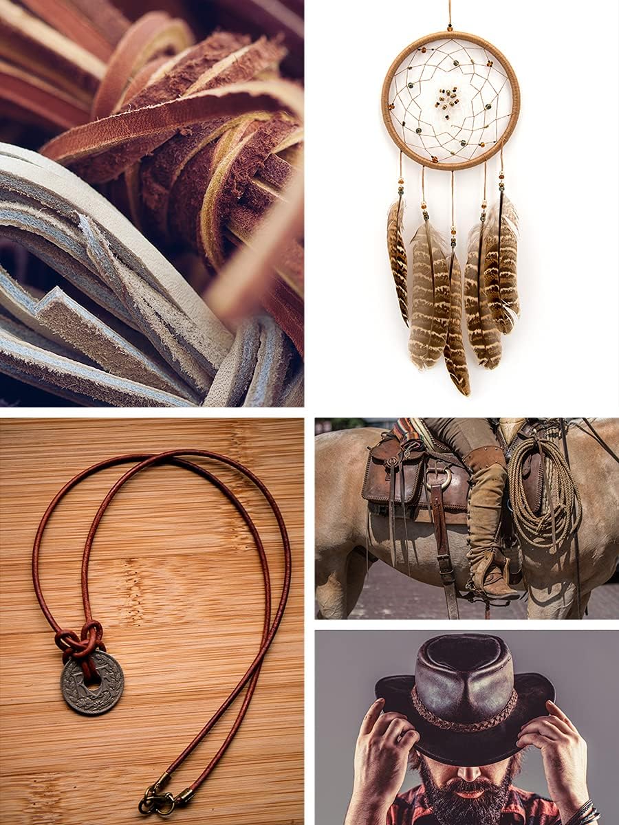 Mandala Crafts cowhide leather strap for crafting and braiding
