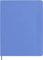 Moleskine notebook showing flexible soft cover and elastic closure band