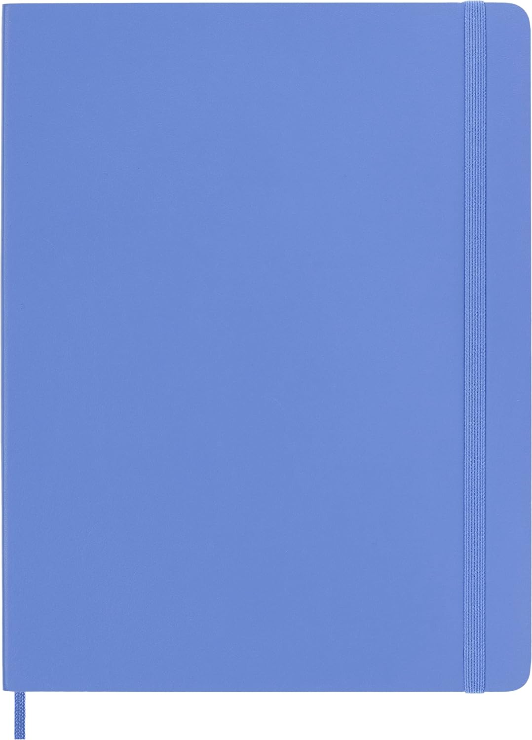 Moleskine notebook showing flexible soft cover and elastic closure band