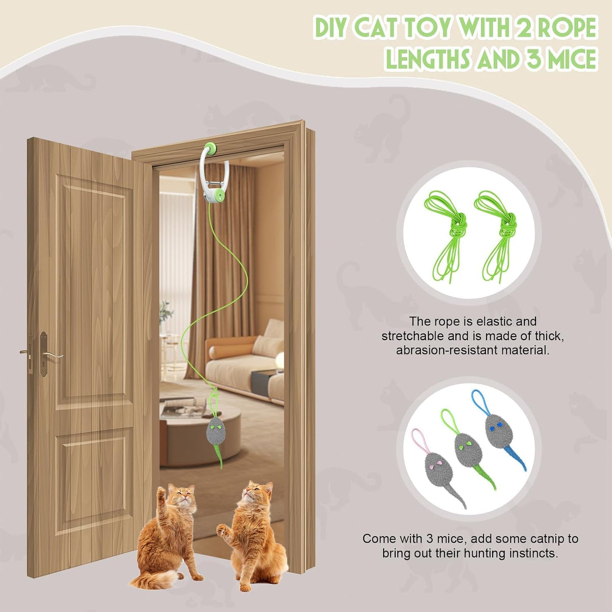 Bolpetizo retractable string cat toy close up