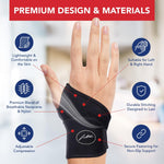 Dr. Arthritis wrist brace worn on hand during fitness activity