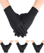Sumind 4 Pairs black Gloves for Men spandex Cotton Gloves Dress Costume for Formal Tuxedo Guard Parade - Image 9