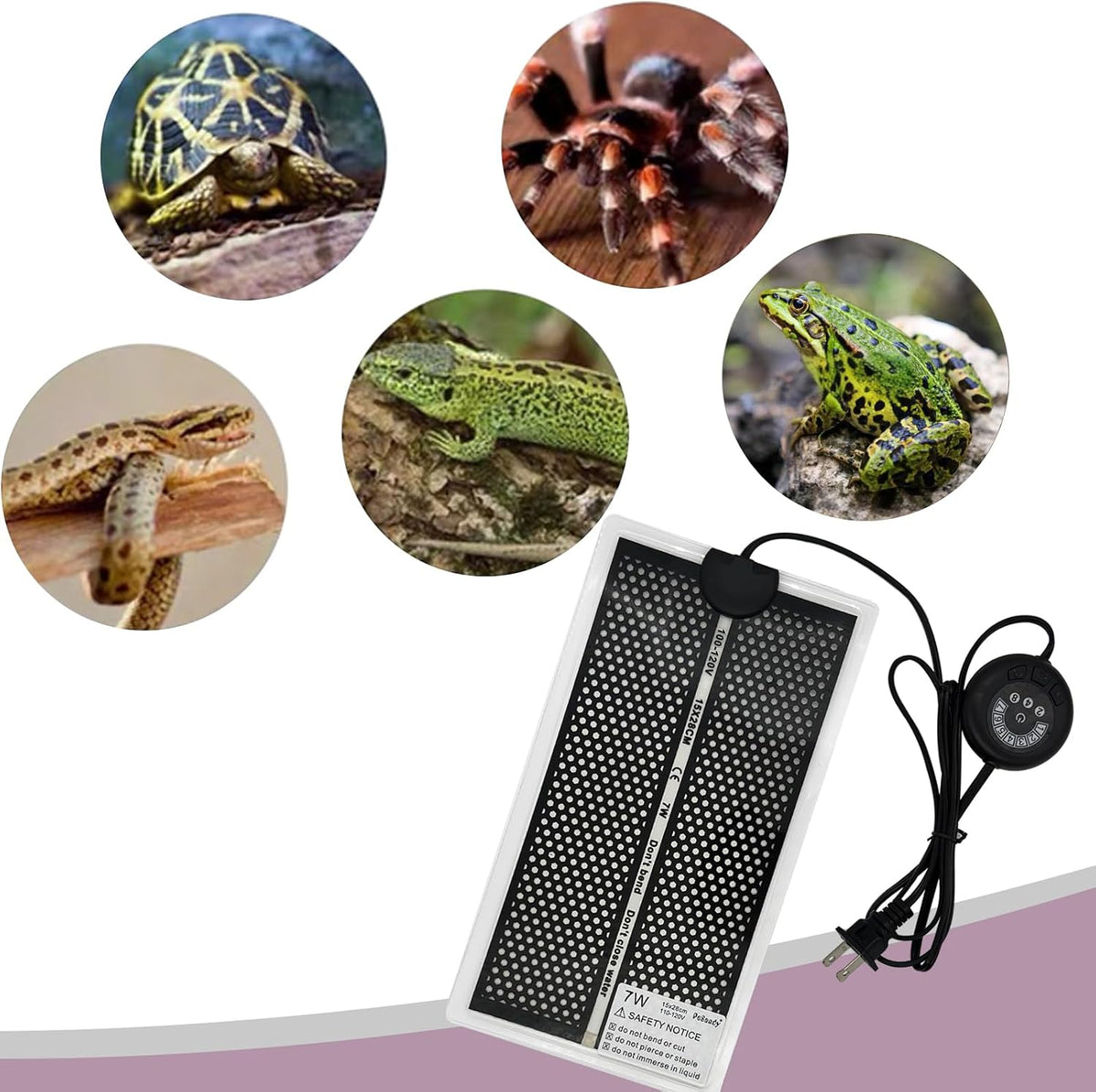 Under-tank installation of KABASI heating mat for terrarium
