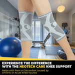 NeoTech Care Knee Support Brace - Breathable - Men, Women, Right or Left (Gray, Size M, 1 Unit) - Image 9
