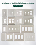 Treewell brushed nickel switch plate dimensions height and width detail