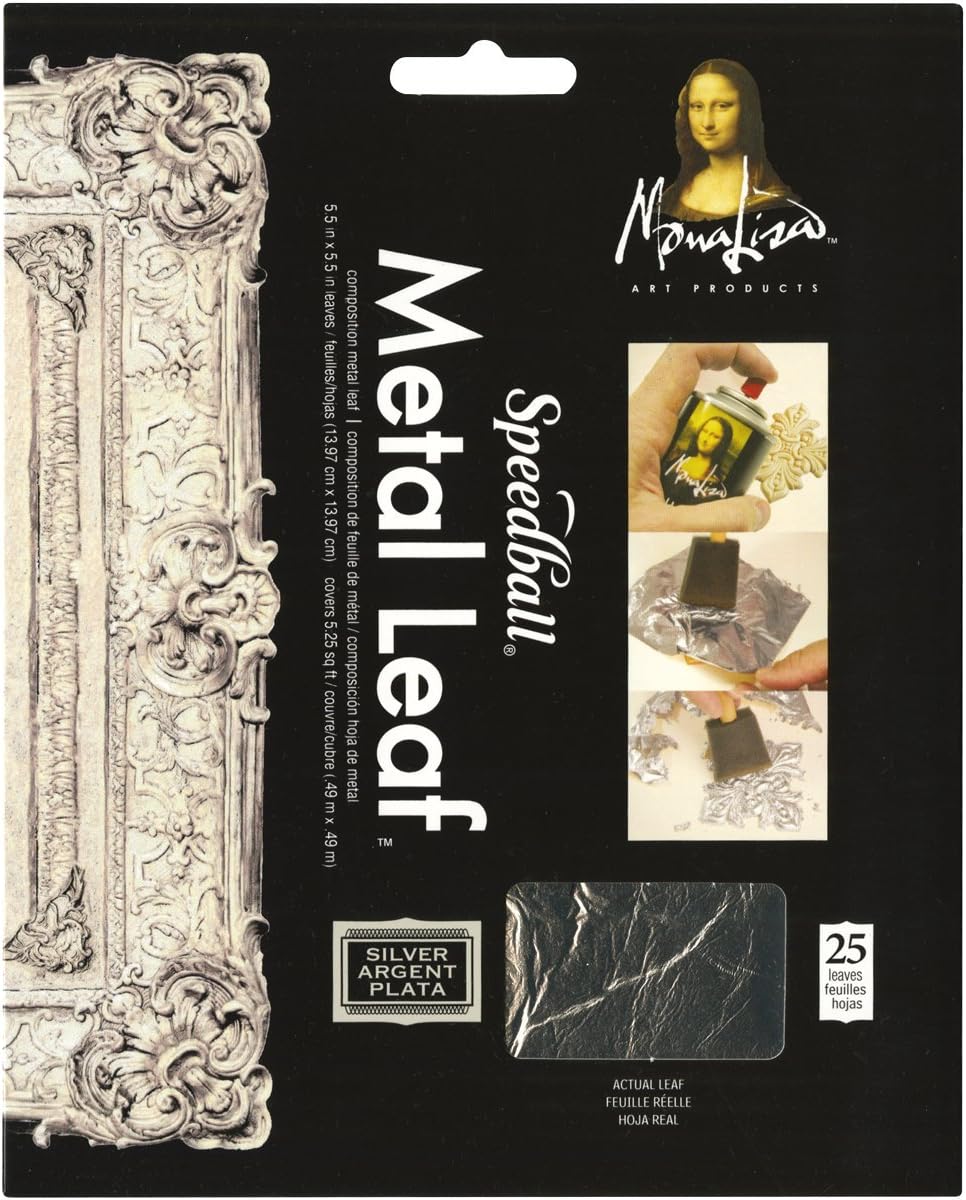 Speedball Mona Lisa imitation gold leaf sheets 5.5x5.5 inch booklet with tissue separators