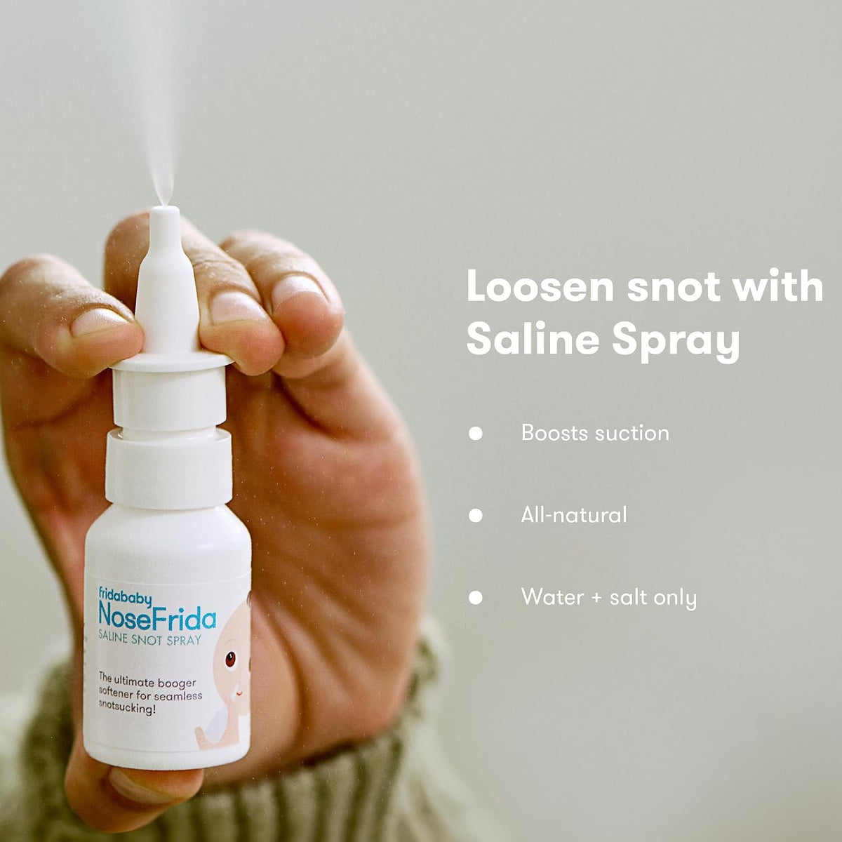 Frida all natural saline nasal spray bottle container