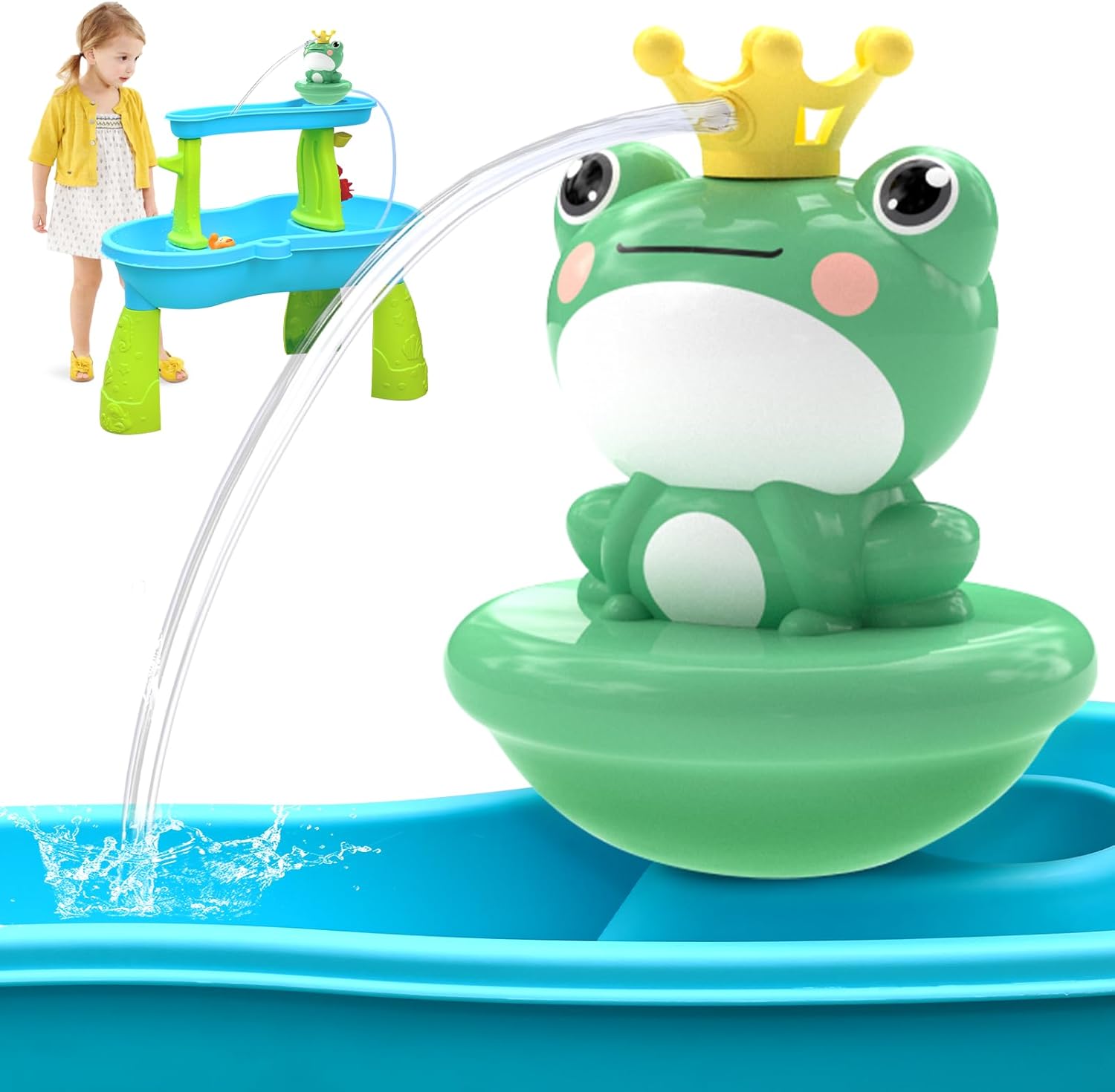 Weirtoya water table pump for toddlers front view authentic imported outdoor toy.