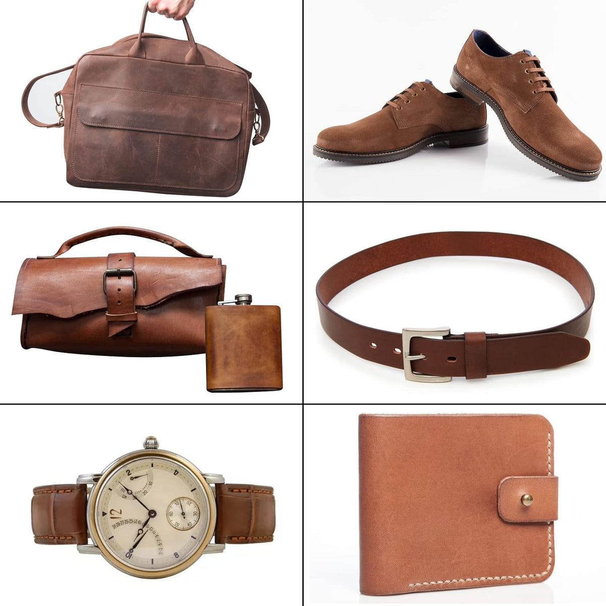 Demonstration of pull-up two-tone color effect on leather square