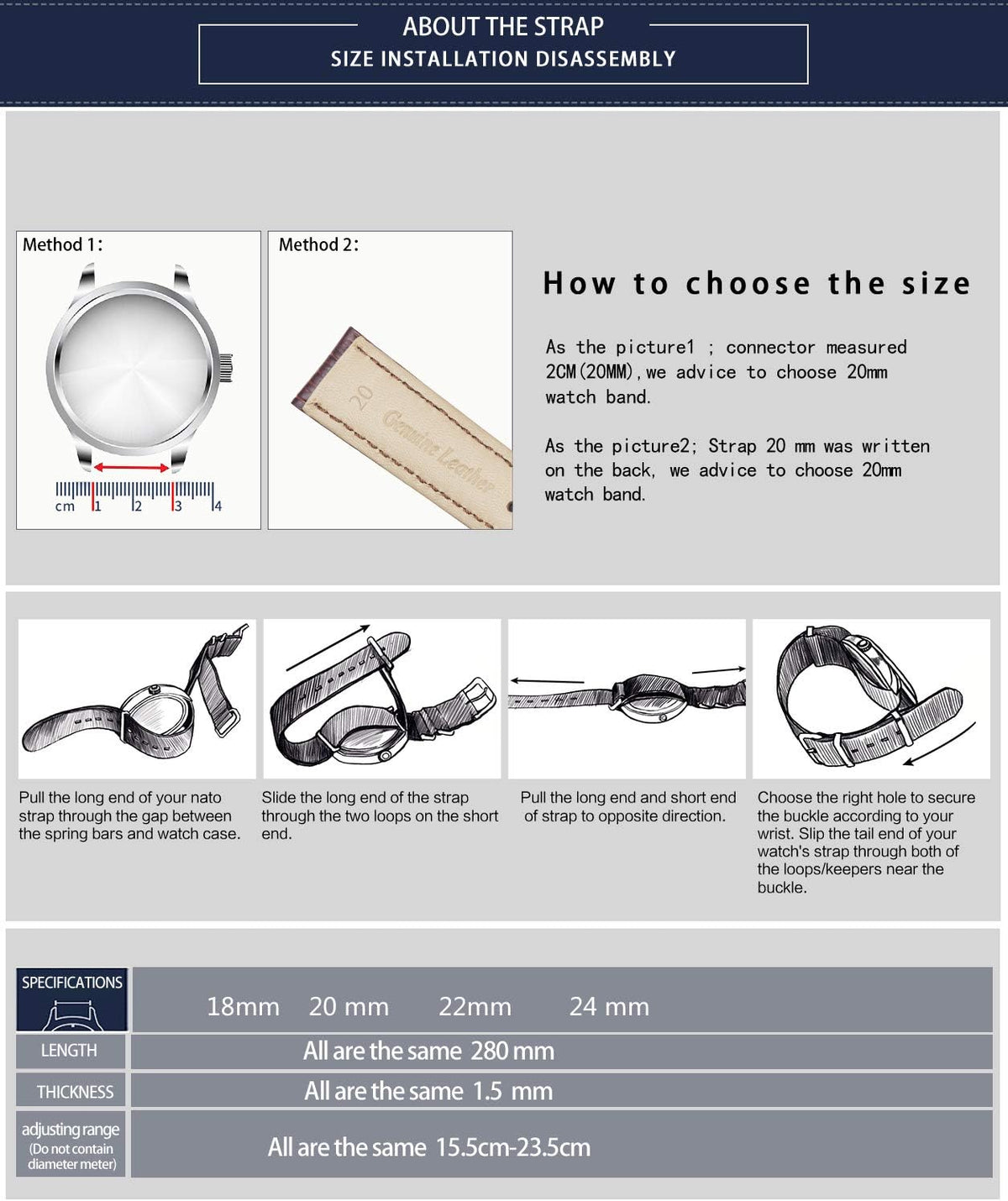 BINLUN heavy duty wristband color options
