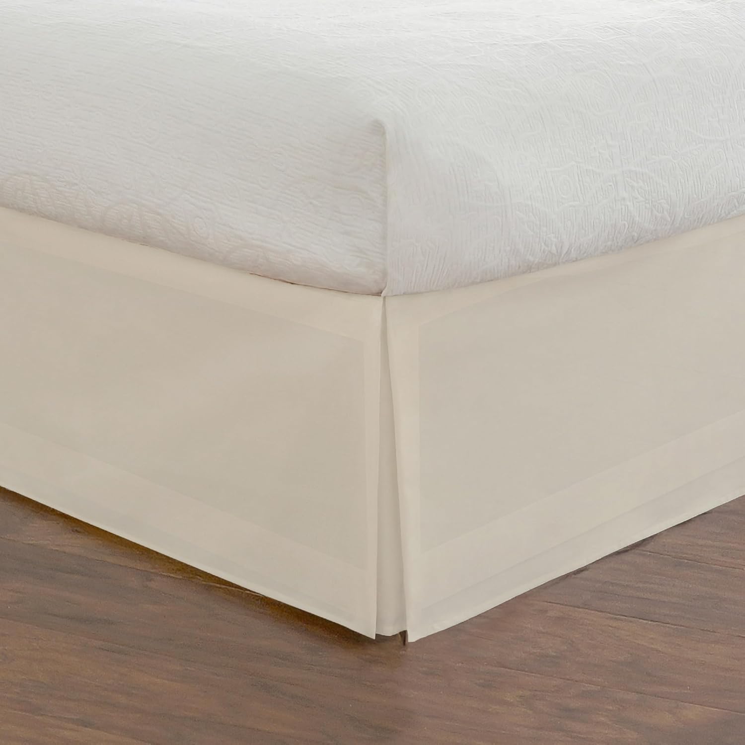 Fresh Ideas Classic ivory king bedskirt with pleated styling
