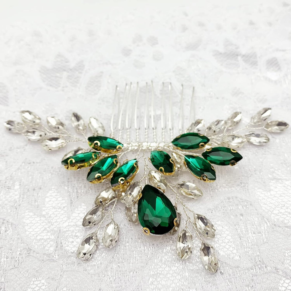 Prettylife wedding hair ornament back view