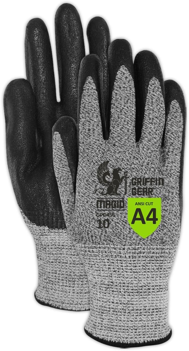 MAGID Griffin Gear ANSI A4 Sandy Nitrile Coated Work Gloves - Image 9