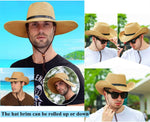 Shapeable fedora panama cap styled on model outdoors