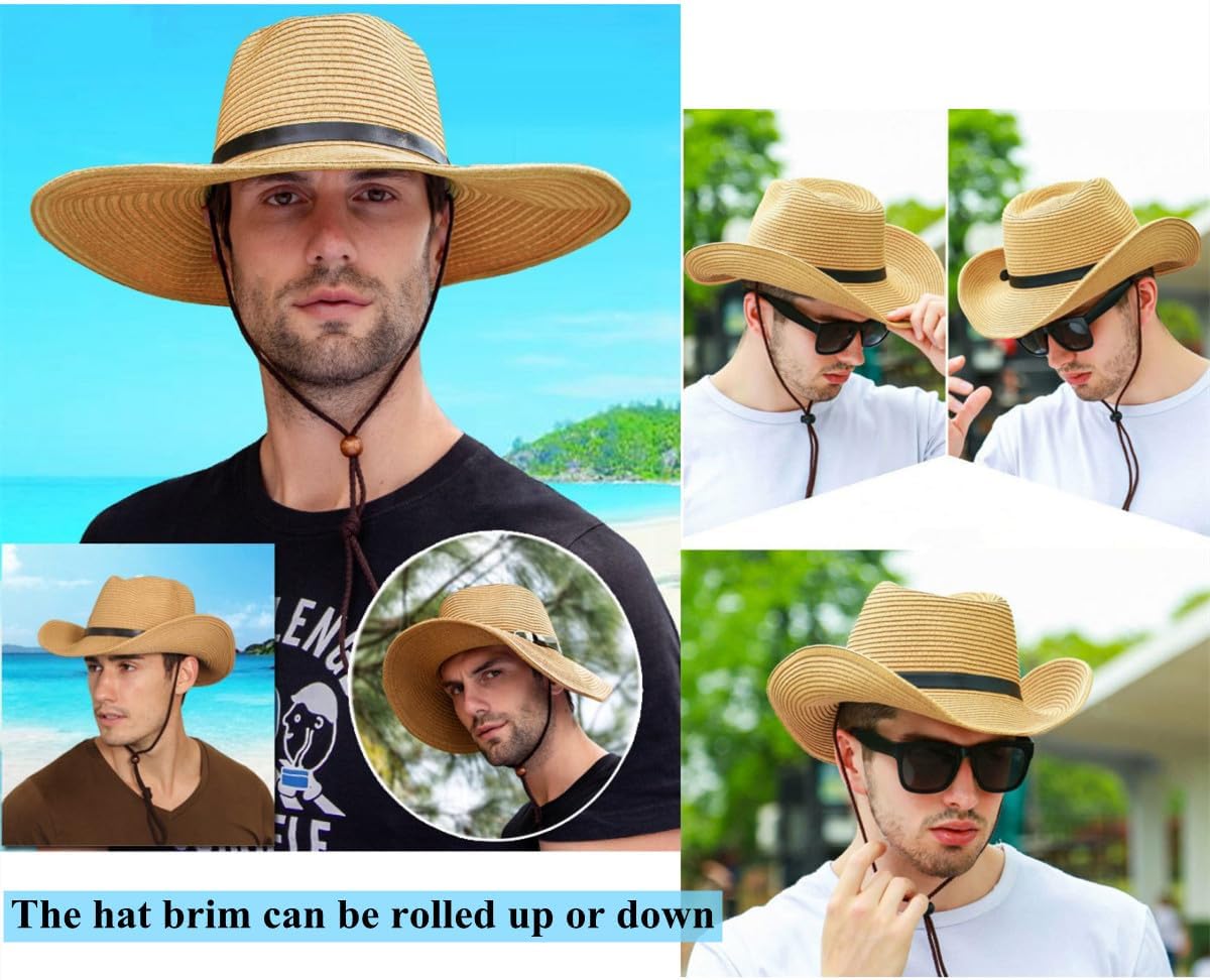Shapeable fedora panama cap styled on model outdoors