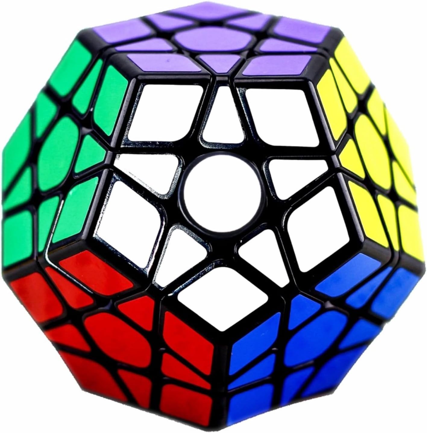 BestCube Megaminx speed cube front view black dodecahedron puzzle
