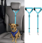 BWOGUE 2 Packs Dog Cat Safety Seat Belt Strap Car Headrest Restraint Adjustable Nylon Fabric Dog Restraints Vehicle Seatbelts Harness - Image 12