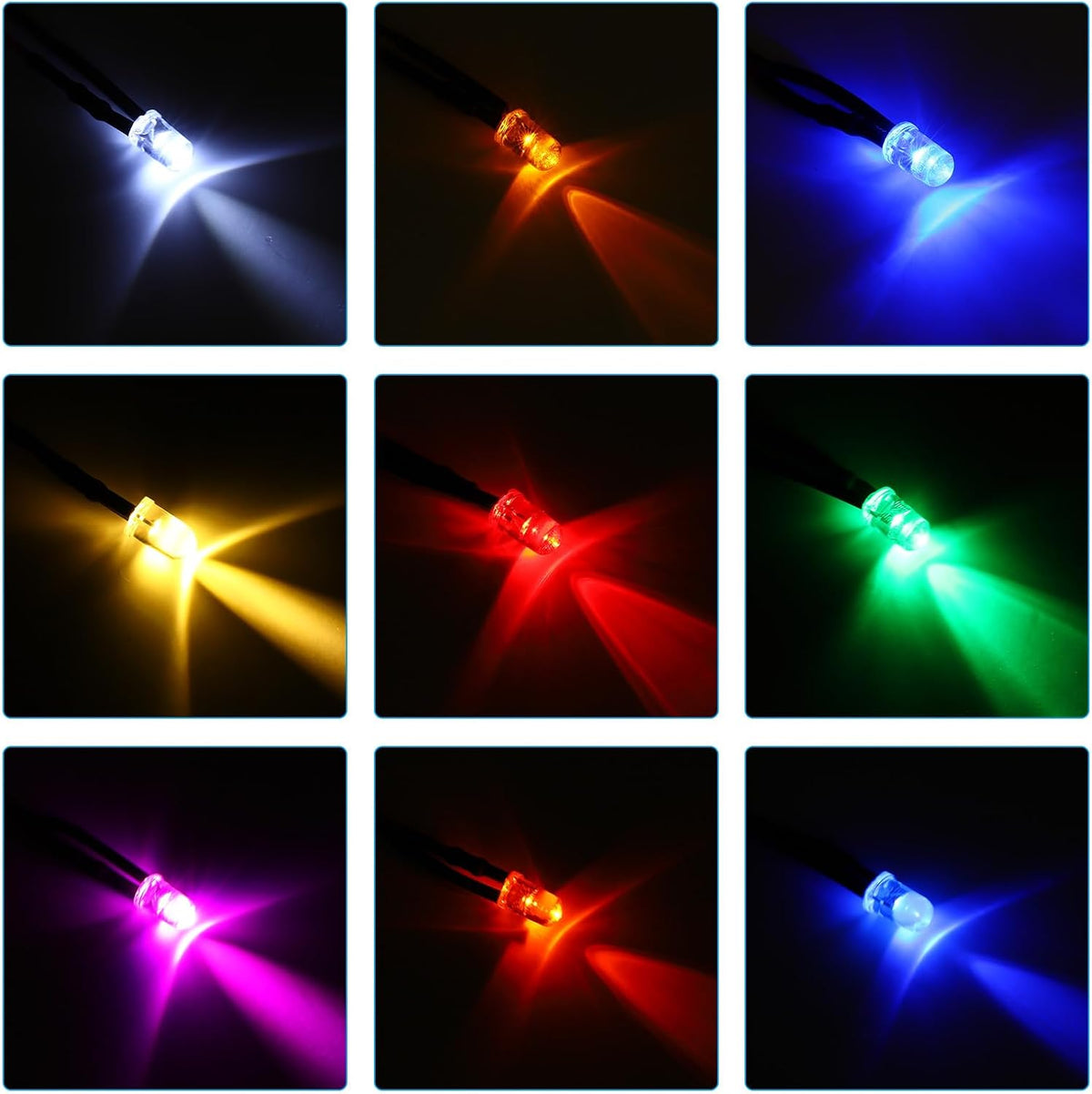 Patikil white LED light emitting diodes for RC hobby projects