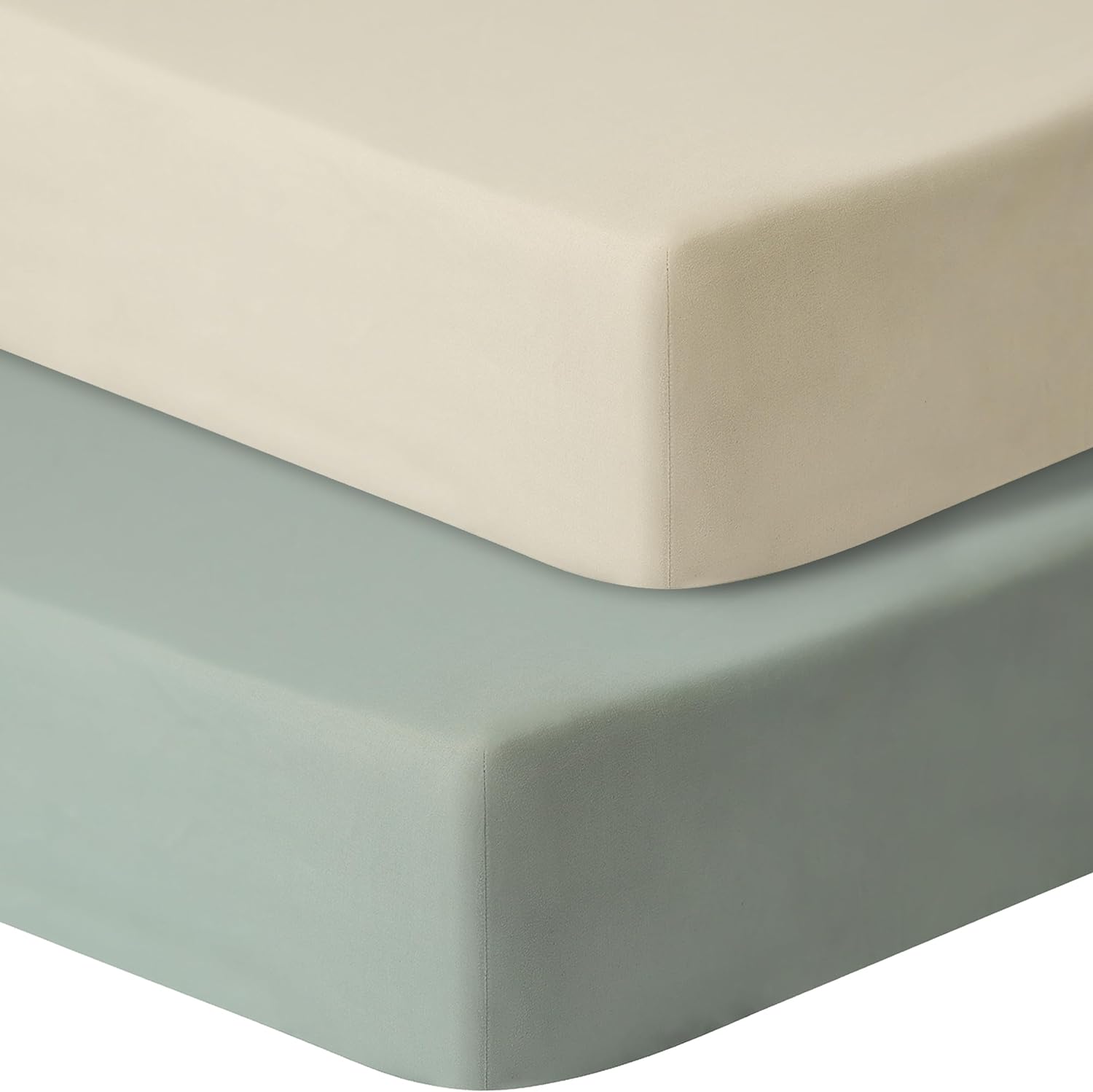 Guntail baby crib sheets set of two in brown and green colors