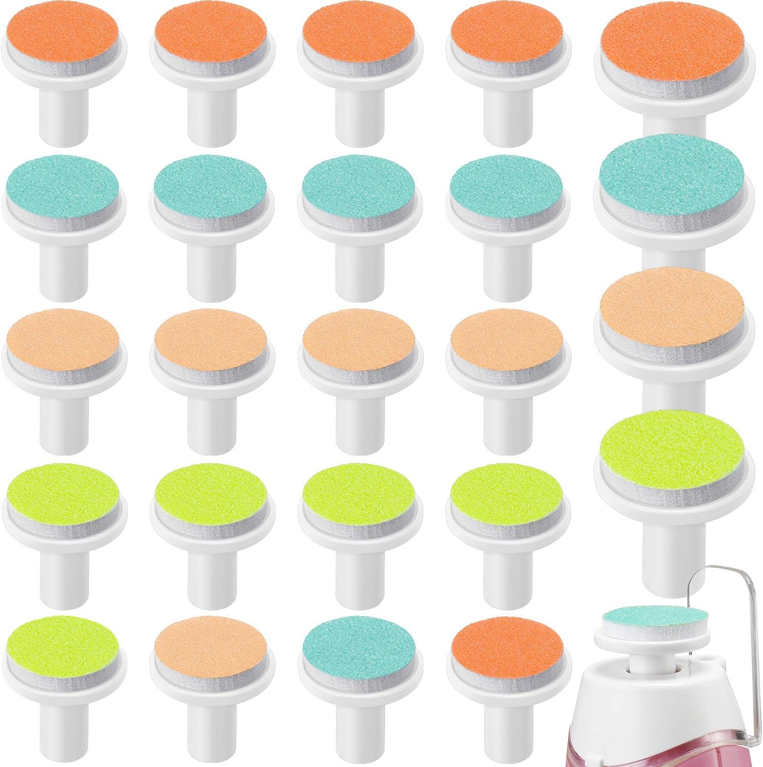 Mudder 24 pieces baby nail file replacement pads front view
