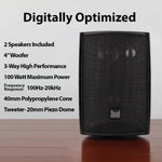 Dual Electronics LU43PB speakers mounted with swivel brackets
