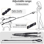 Two pet walking leash highlighting the lower traffic control handle
