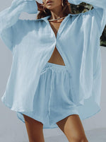 Fixmatti high waist shorts drawstring detail