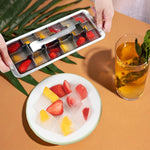 18/8 Stainless Steel Ice Cube Tray, 18 Slot Metal Ice Cube Tray with Easy Release Handle for Making Various Large Ice Cubes, Removable Slots for Easy Ice Cube Removal (Tweezers & Hammer) - Image 9