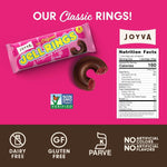 Joyva chocolate covered raspberry jelly rings isolated