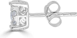 Fifth and fine diamond earrings 14k gold bezel close up