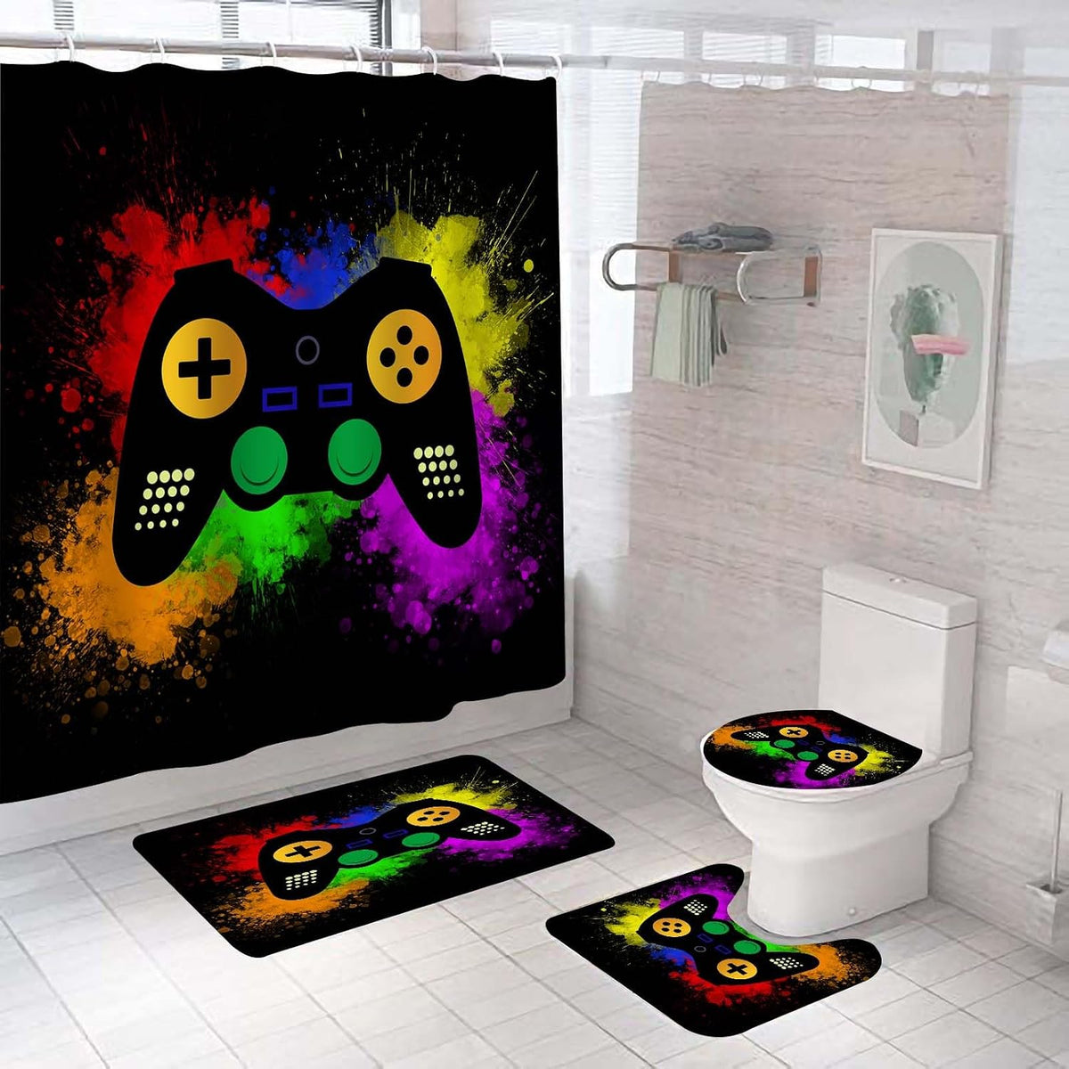Norbey waterproof polyester shower curtain packaging and accessories