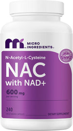 Micro Ingredients NAC with NAD+ front view supplement bottle