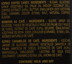 Kopiko Coffee Candy jar with label details