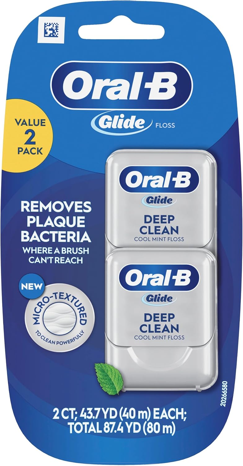 Oral-B Glide Deep Clean Cool Mint Dental Floss, Value 2 Pack (40m Each) - Image 9
