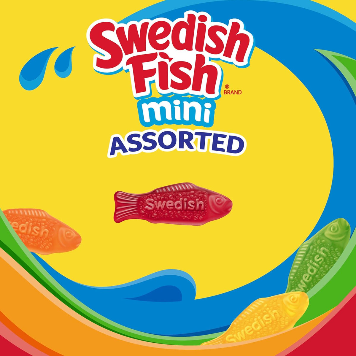 Back of Swedish Fish bulk bag showing nutrition information and ingredients list