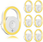 Seozio 2026 Upgraded Ultrasonic Pest Repeller 6 pack front view with nightlight