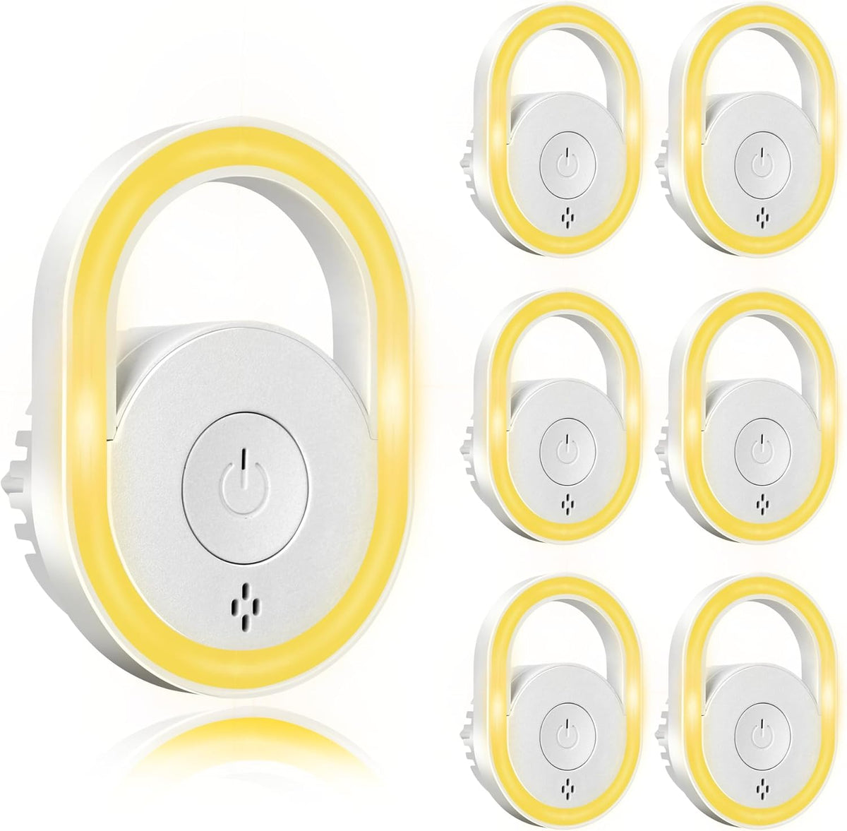 Seozio 2026 Upgraded Ultrasonic Pest Repeller 6 pack front view with nightlight