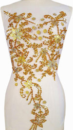 Succi Shan formal wear applique styled placement