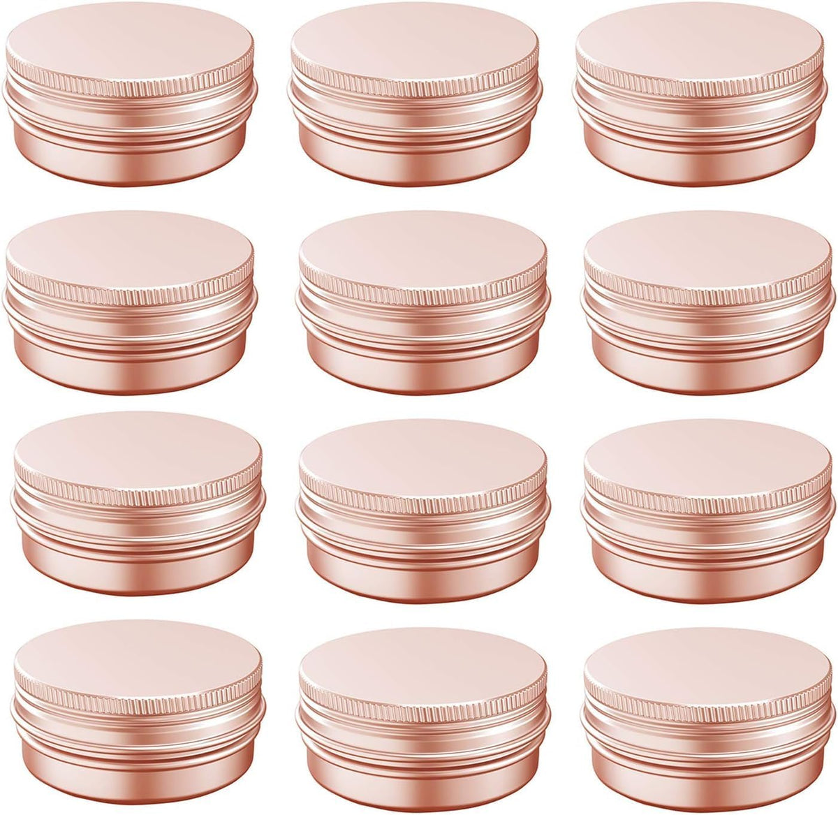 BallHull 1 Ounce Rose Gold Aluminum Tin Jar Front View