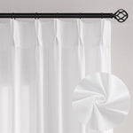 Extra Wide Pinch Pleated 96 Inch Long Linen Curtains 100 Inches Wide | Light Filtering Semi Sheer, Greyish Beige, Ceiling Curtain, for Living Room Patio Glass Sliding Door, Pleat, 96 Inches, 8FT - Image 14
