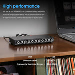 Nobsound audio equalizer frequency band control knobs close up
