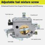 Included fuel lines and spark plug components layout