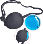 GELMAY pure silk cooling eye patch in black front view