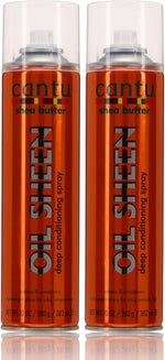 Cantu Shea Butter Oil Sheen Deep Conditioning Spray front view showing packaging and size