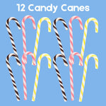 Festive stocking stuffer assortment featuring classic American pastry flavored candy canes.