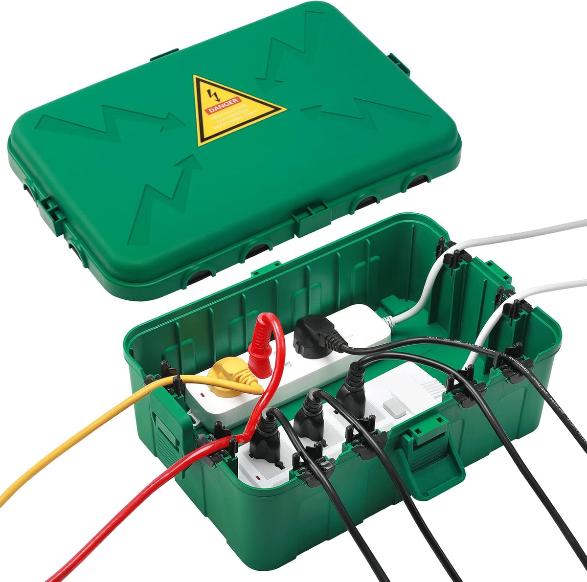 Hrensaw Large Outdoor Electrical Box(12.5x8.5x5inch),IP54 Waterproof Outdoor Outlet Covers,Weatherproof Extension Cord Covers Protect Outlet,Plug,Timer,Power Strip,Holiday Light,Grey - Image 13